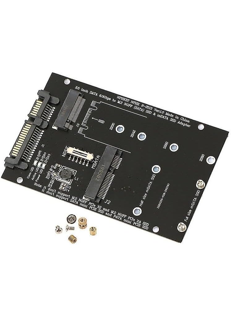 محول 2 في 1 M.2 SATA وmSATA SSD إلى 2.5 بوصة SATA 3.0 – يدعم B-Key NGFF، غير متوافق مع NVMe أو AHCI - Image 1